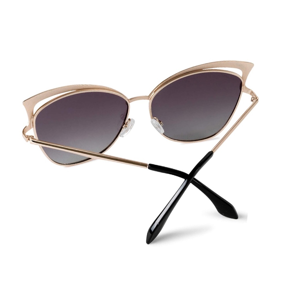 Gold Frame Cat Eye Statement Sunnies - Picture 3 of 4